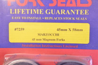 Leak Proof Seals 7259 45mmX58mm Fork Seal Kit NOS