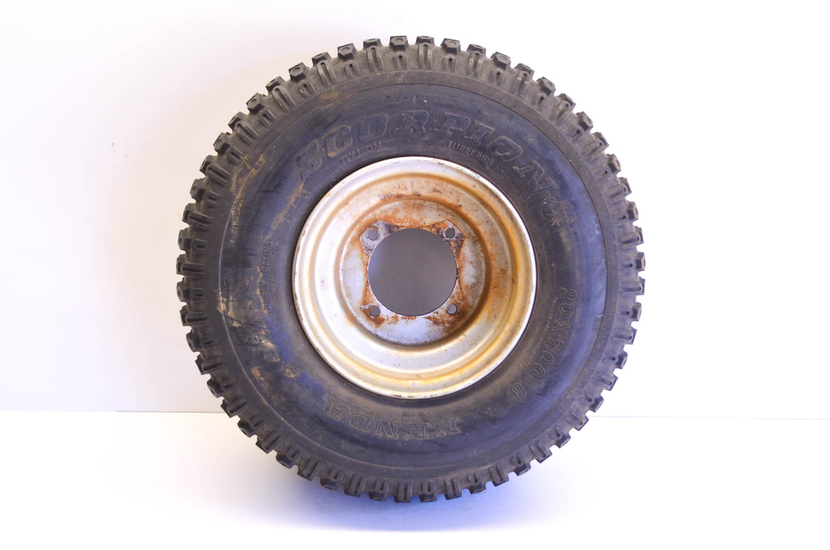 Kenda K-208-002 20X7-8 Tubeless 2 Ply Scorpion Tire & Wheel Rim