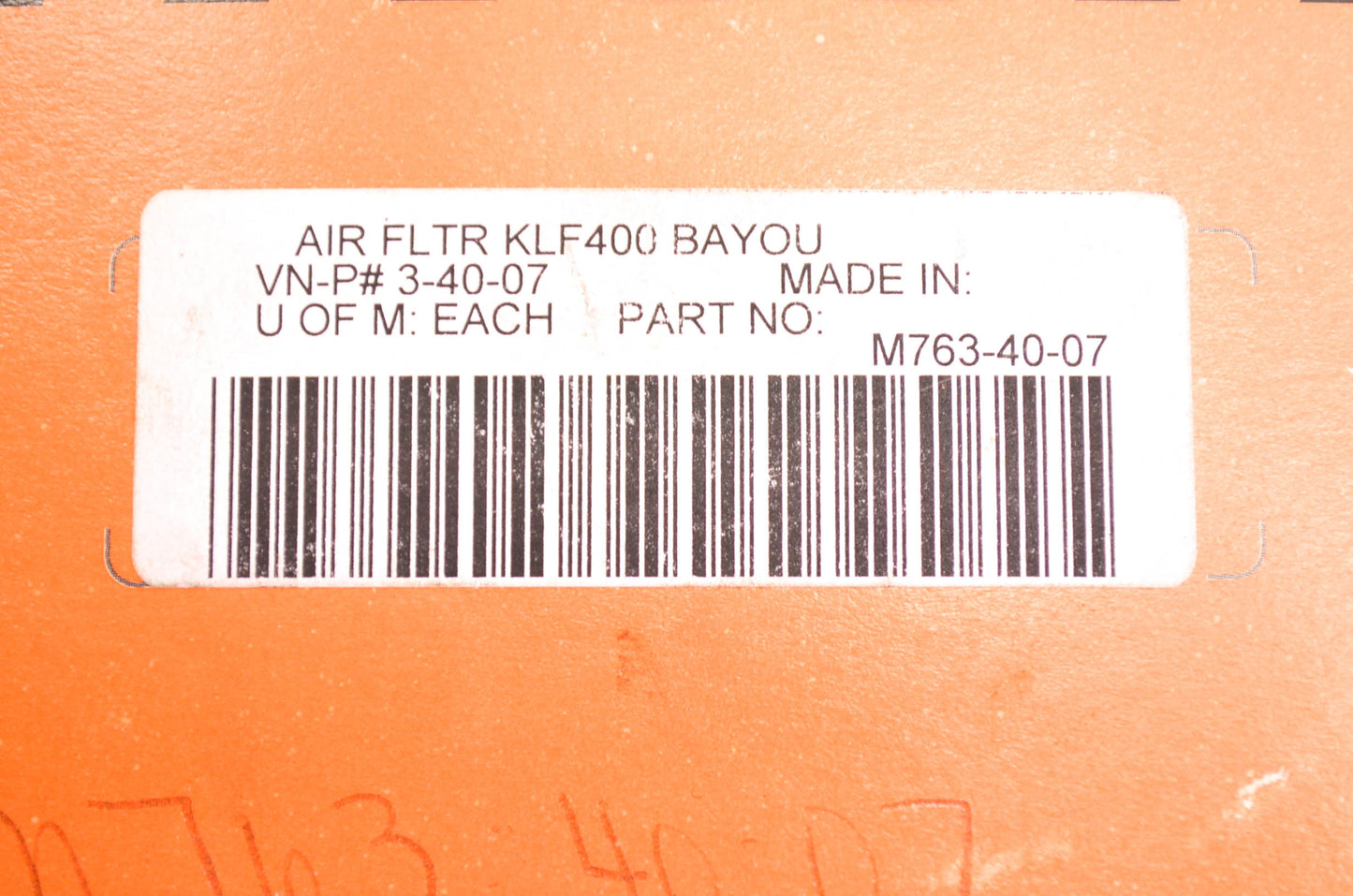 Moose Racing M763-40-07 Kawasaki Foam Air Filter NOS