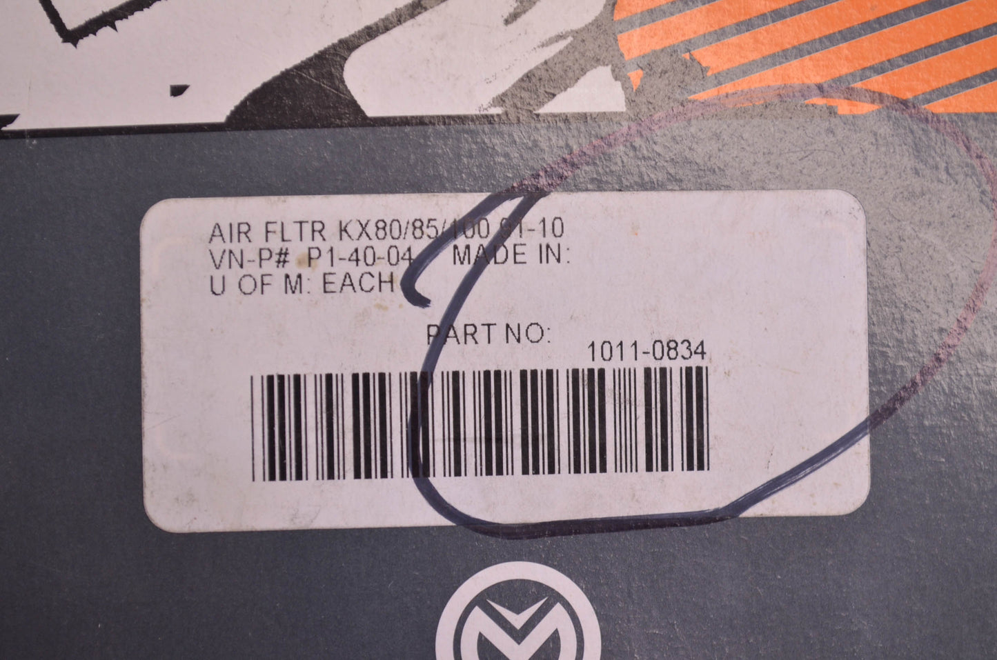 Moose Racing 1011-0834, 3-40-07, M763-40-07 Kawasaki Performance Maximum Flow Foam Air Filter NOS