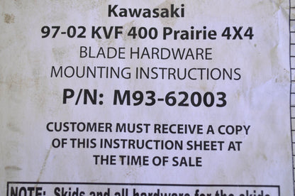 New Moose Racing Kawasaki Mount Kit (Incomplete) NOS