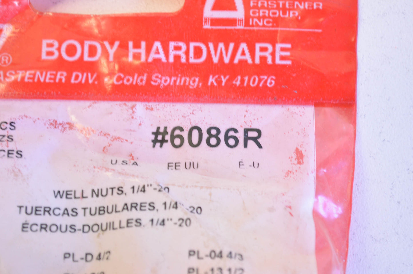 New UFO 1/4' Well Nut QTY 2 NOS