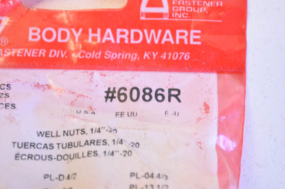 New UFO 1/4' Well Nut QTY 2 NOS