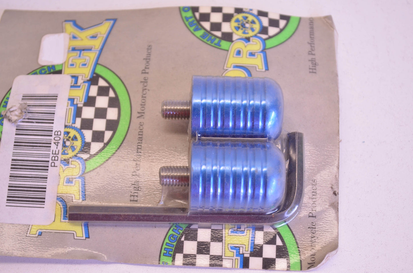 Pro-Tek PBE-40B Kawasaki Blue Solid Bar End Qty 2 NOS
