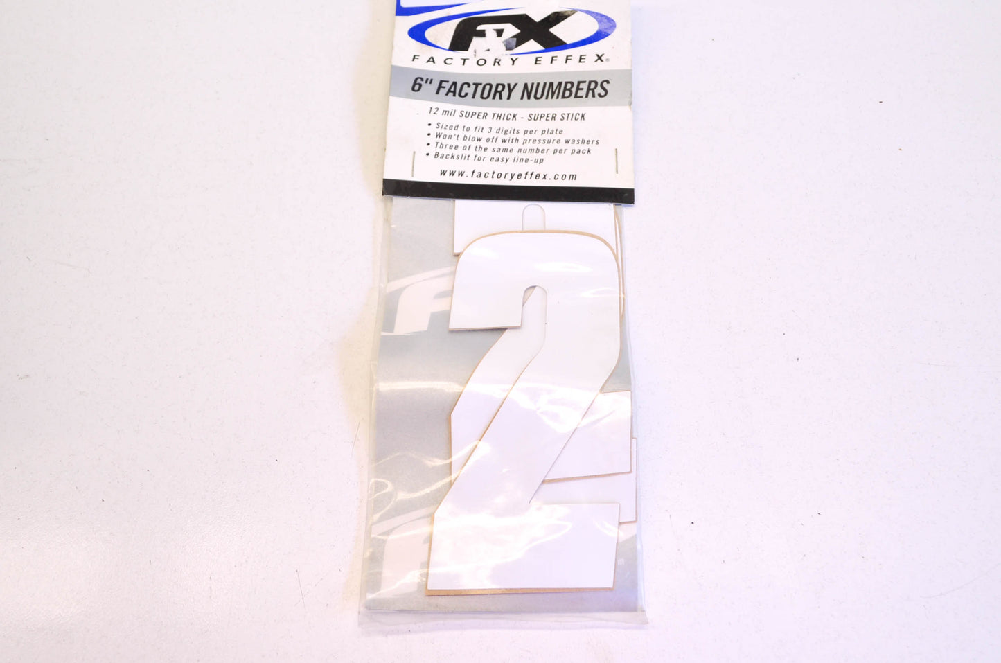 6' Factory Number White Decal Kit # 2 NOS