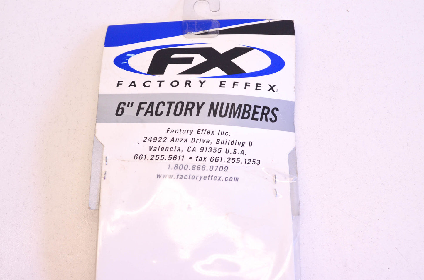 6' Factory Number White Decal Kit # 2 NOS