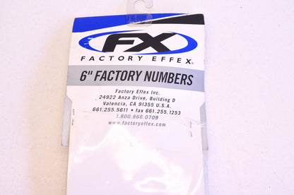 6' Factory Number White Decal Kit # 2 NOS