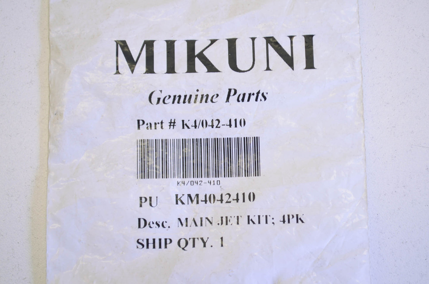 Mikuni KM4042410 Main Jet #410 Qty 2 NOS