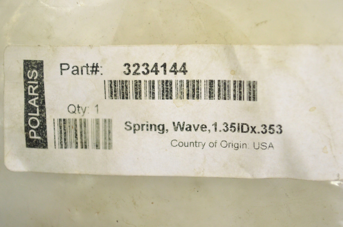 OEM Polaris 3234144 Wave Spring 1.35IDx.353 NOS