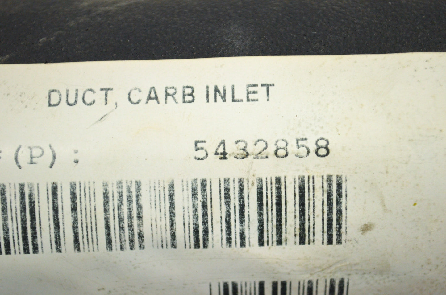 Carburetor Inlet Duct NOS