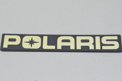 New OEM Polaris Gold Logo Plate NOS