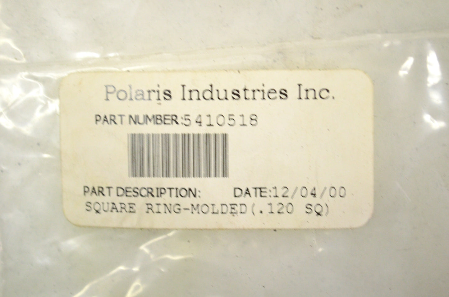 OEM Polaris 5410518 Squard Ring .120 NOS