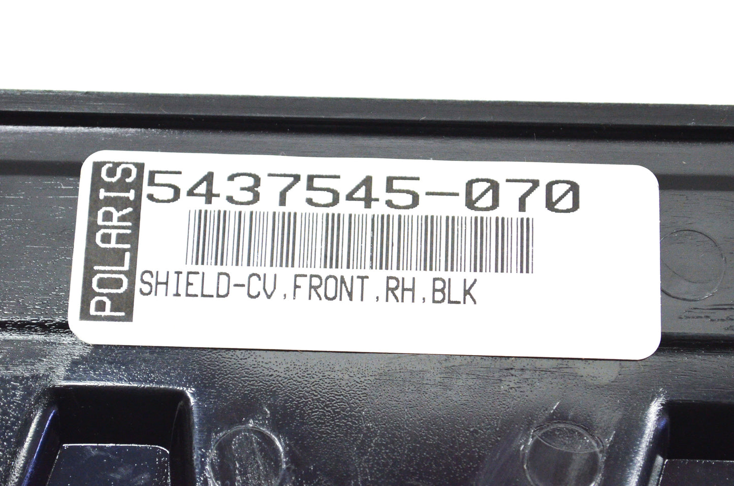 OEM Polaris 5437545-070 Black Right Front CV Shield NOS