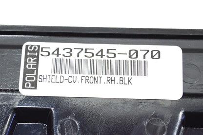 OEM Polaris 5437545-070 Black Right Front CV Shield NOS