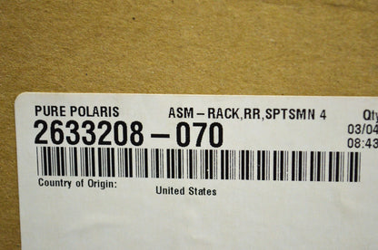 OEM Polaris 2633208-070 Black Rear Rack Assembly NOS