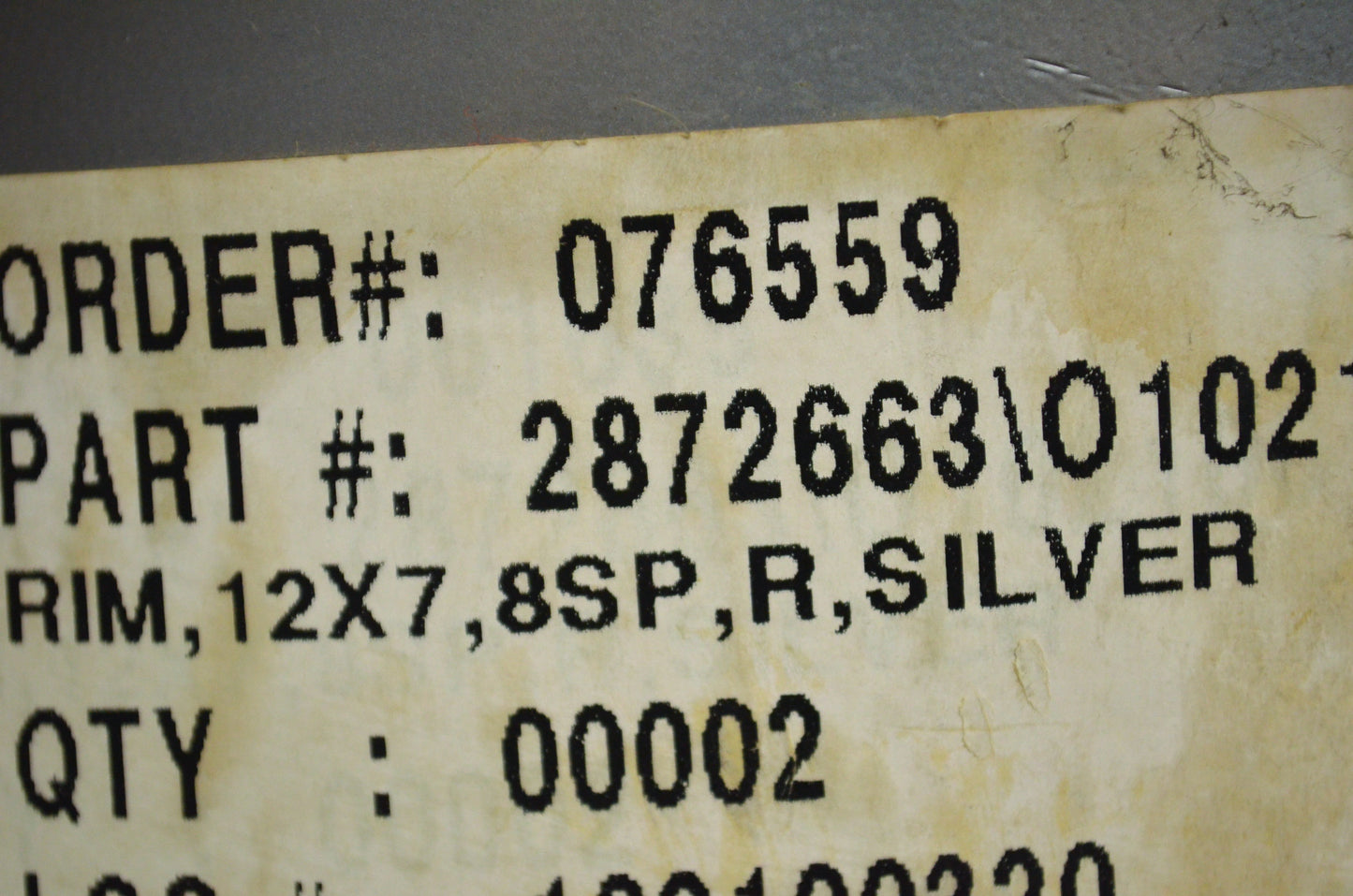 OEM Polaris Rim 12x7 4-156