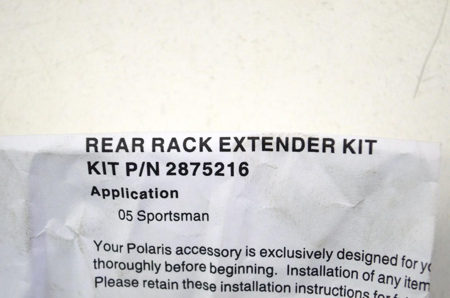 New OEM Polaris Rear Rack Extender NOS