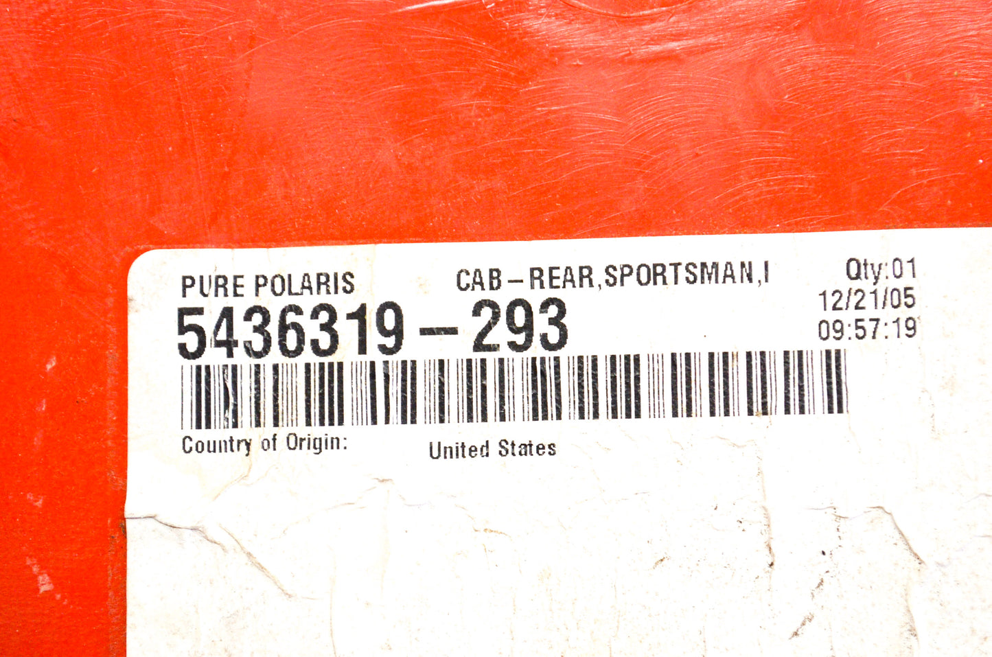 OEM Polaris Rear Fender Red
