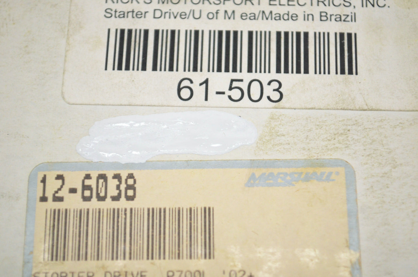 Rick's Motorsport Electrics 61-503, 6000-236 Starter Drive NOS