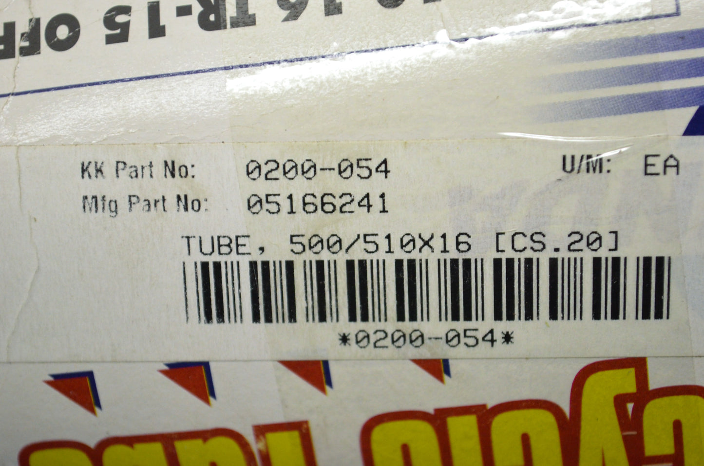 New Kenda Motorcycle Tube 500/510-16 TR-15 Off Set NOS