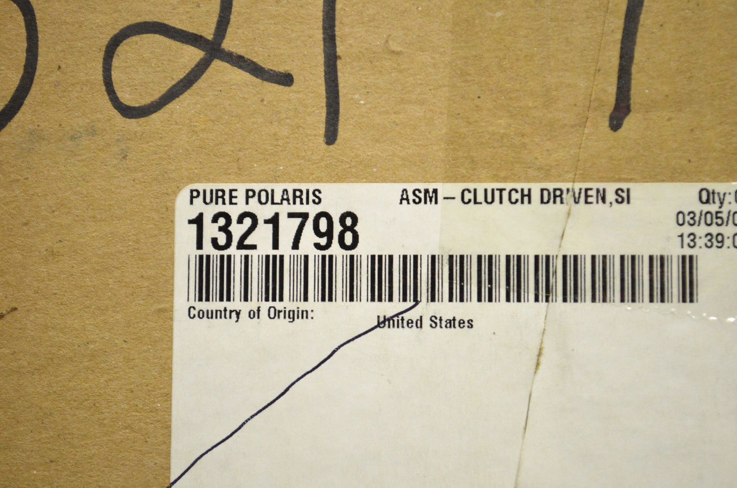 OEM Polaris 1321798 Silver Driven Clutch Assembly 40 Degree NOS