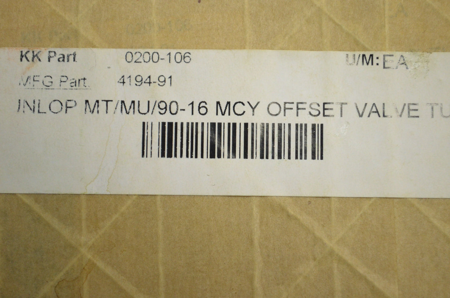 New Dunlop Tire Tube MT/Mu/90-16 MCY Offset Valve 130/140/90/16 NOS