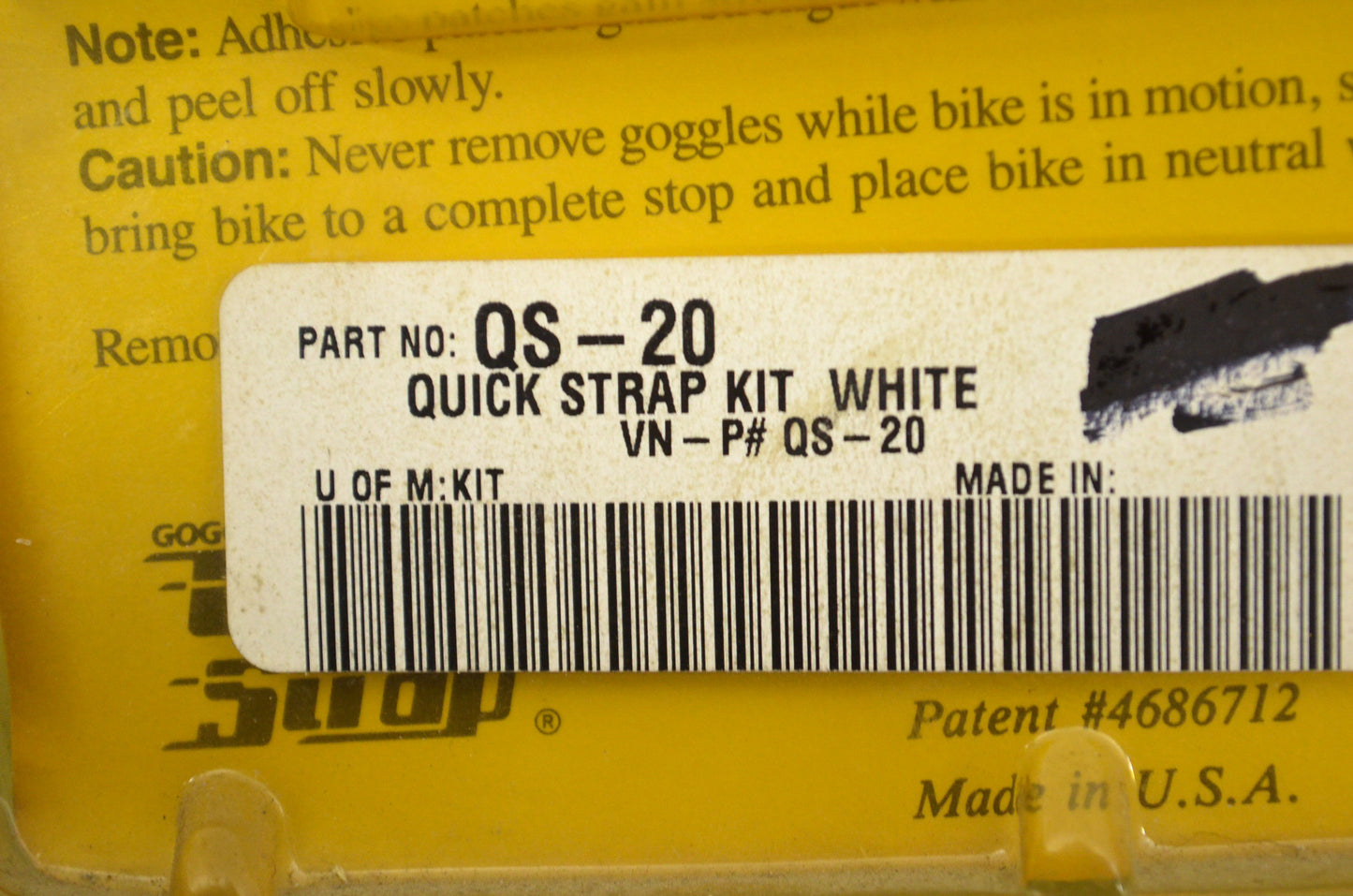 Quick Strap White NOS