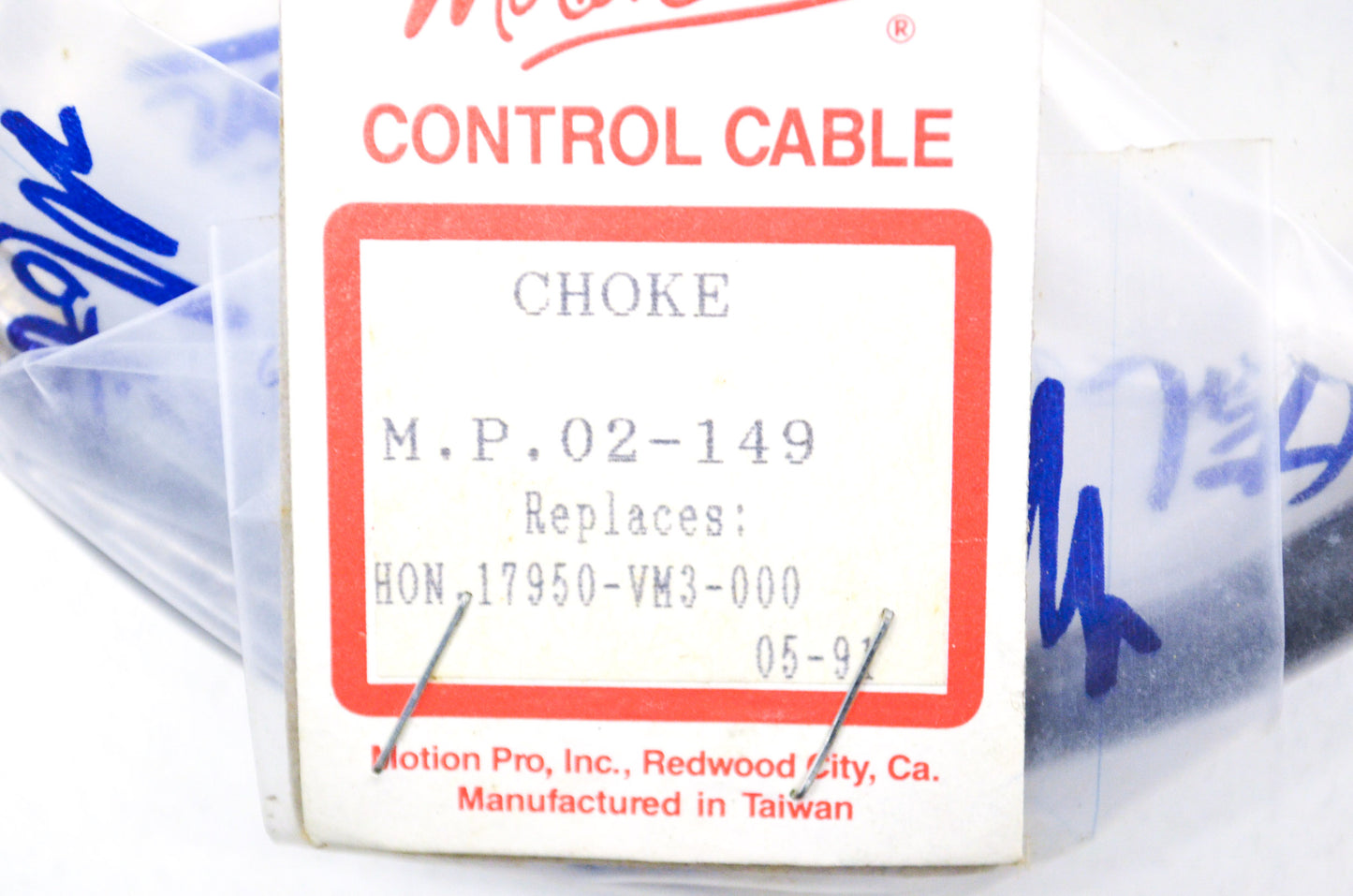 New Motion Pro Honda Choke Cable NOS