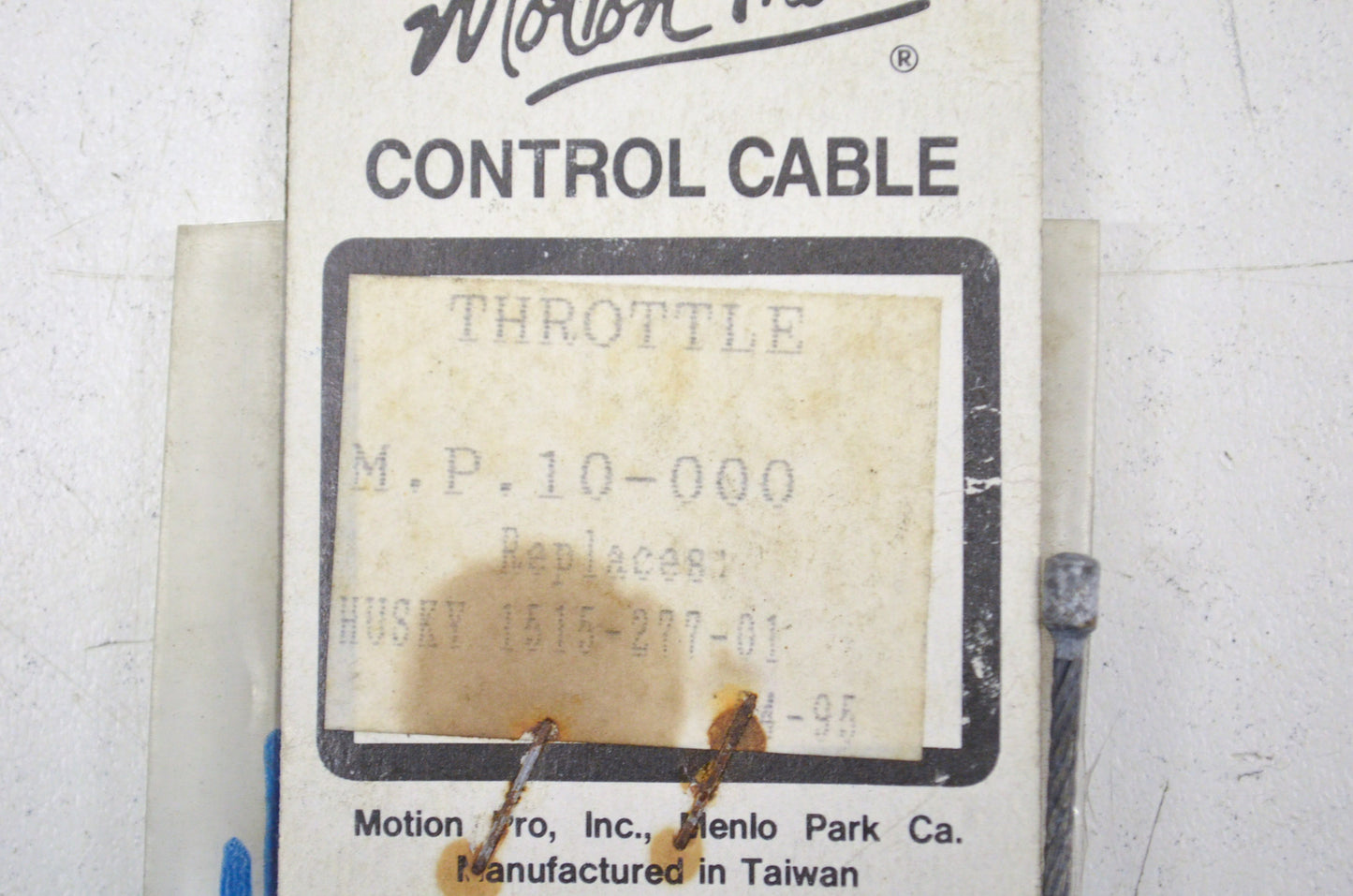 New Motion Pro Husky Throttle Cable NOS
