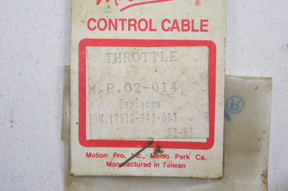 Motion Pro 02-014, 17910-943-003 Honda Throttle Cable NOS