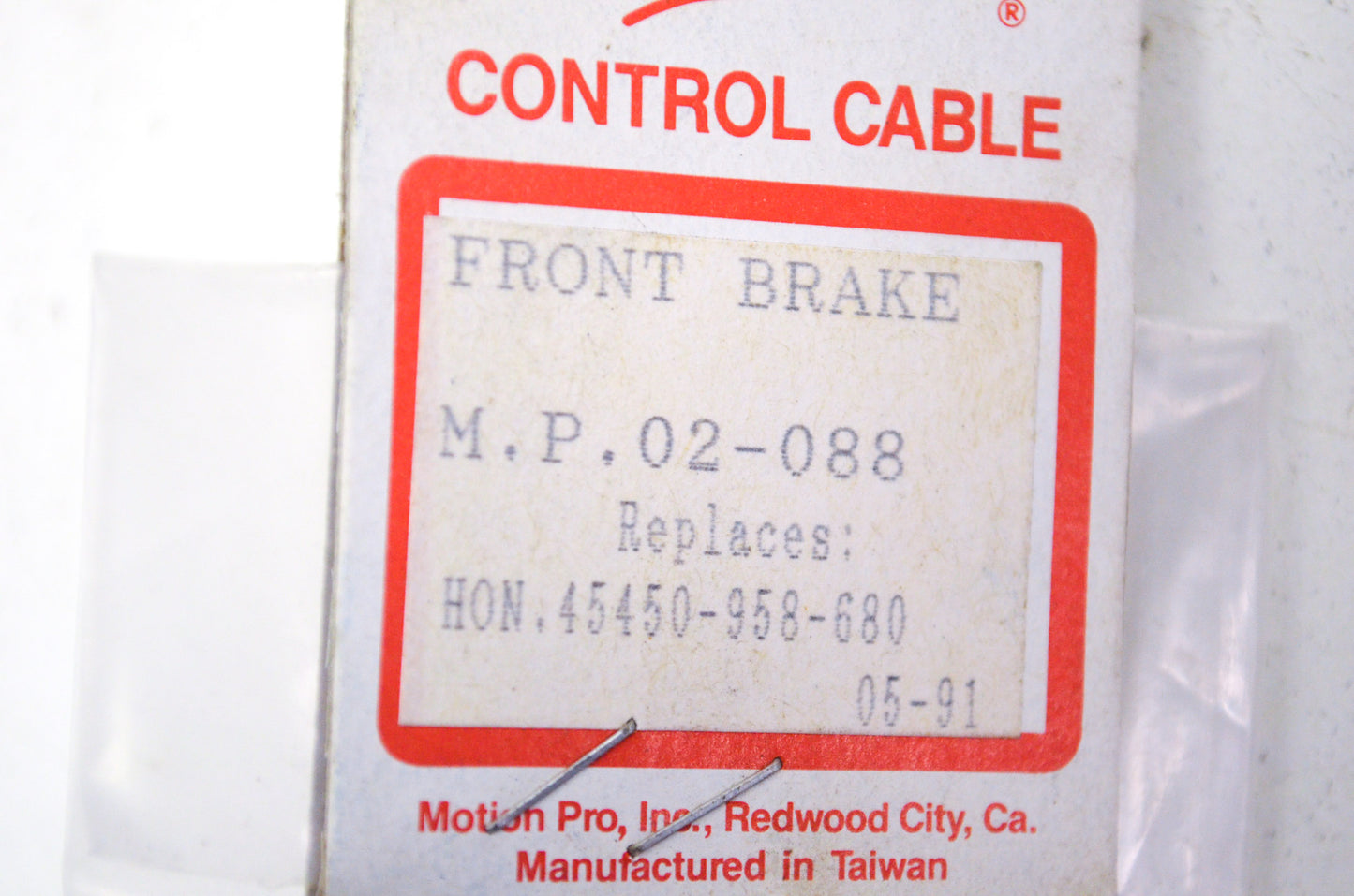 New Motion Pro Honda Front Brake Cable NOS