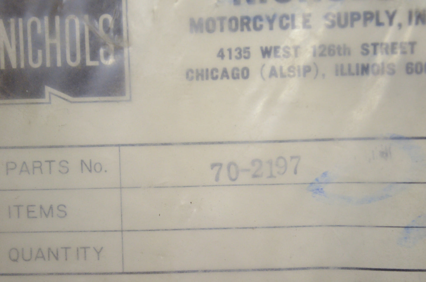 Nichols 70-2197 Throttle Cable NOS