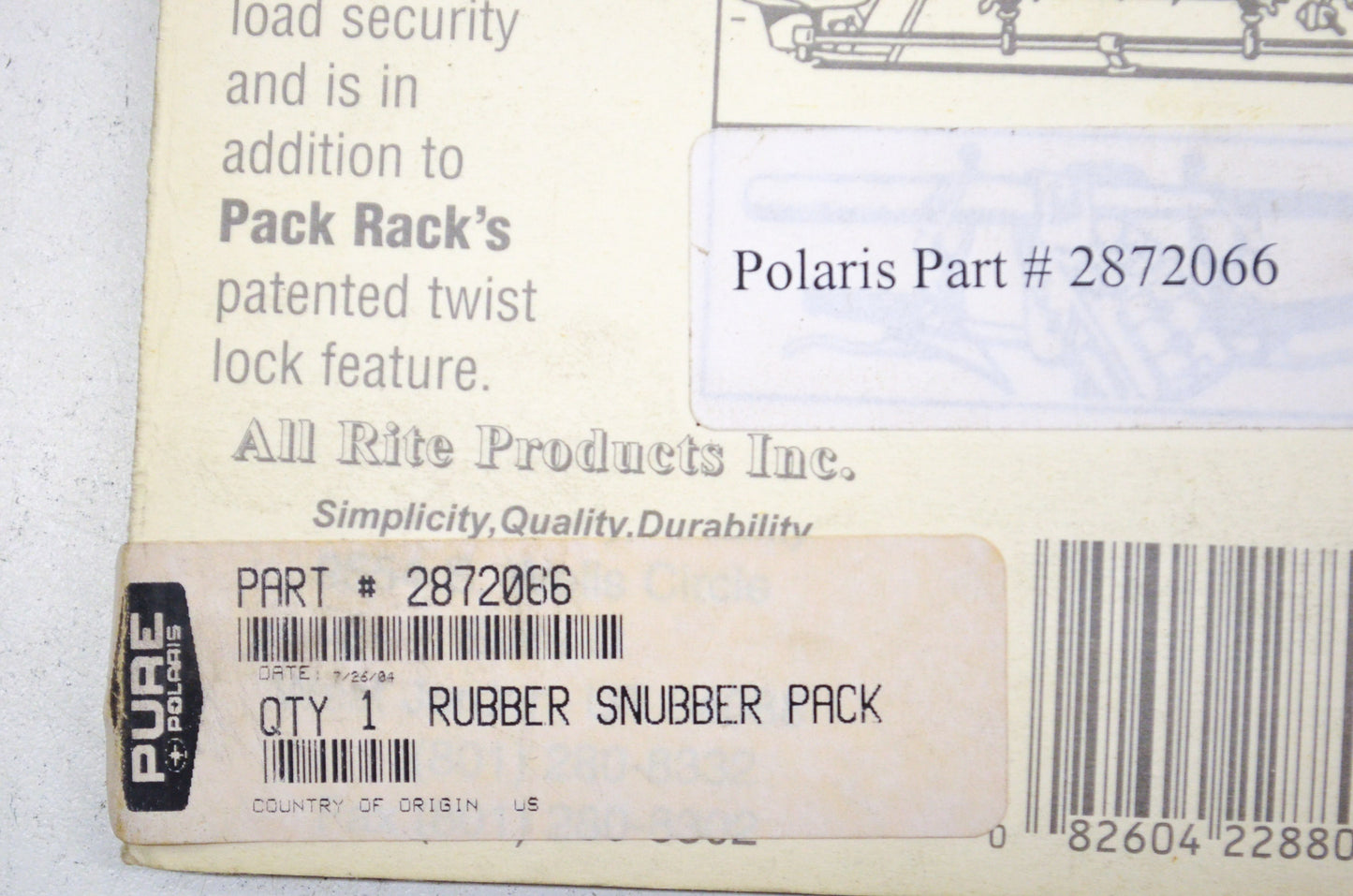 Rubber Snubbers Pack NOS
