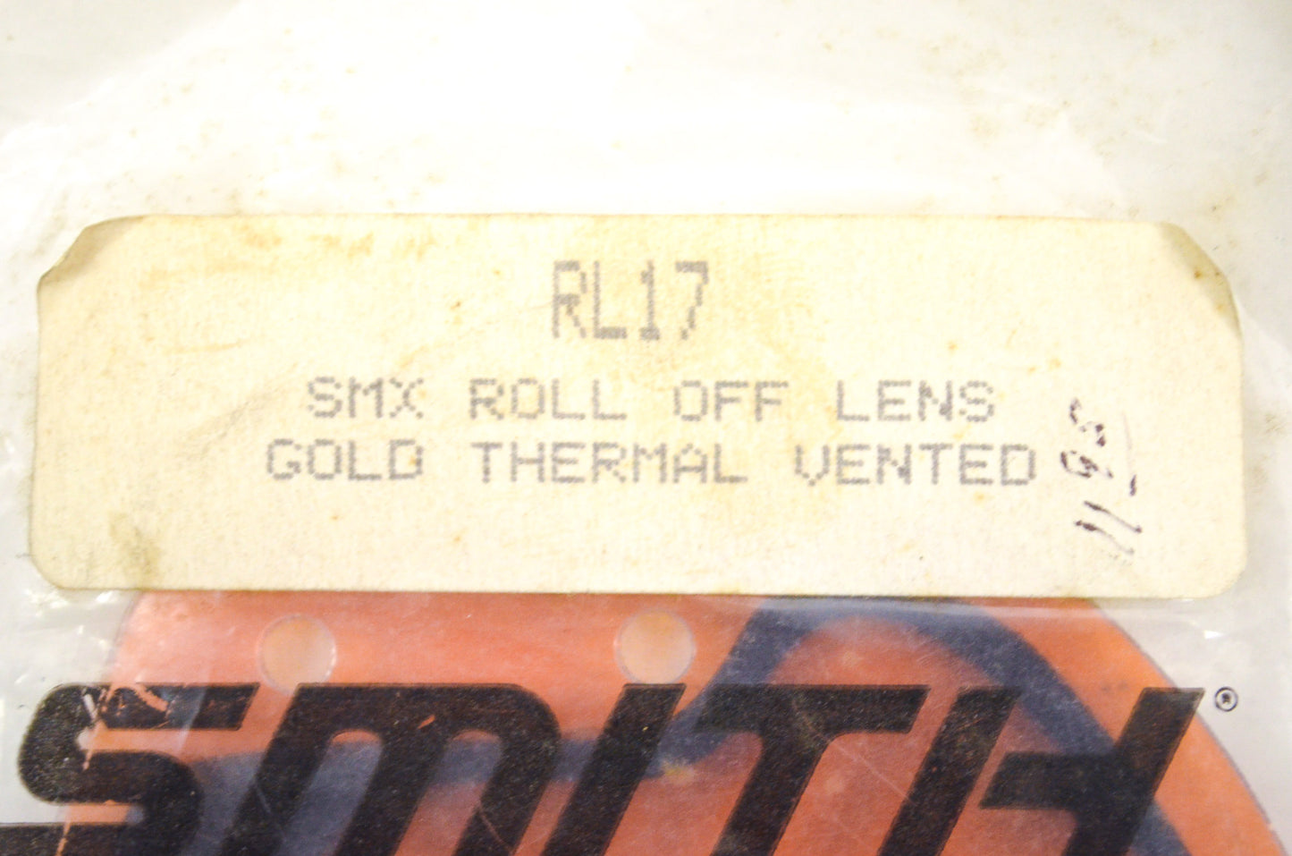 Smith RL17 SMX Roll Off Lens Gold Thermal Vented NOS