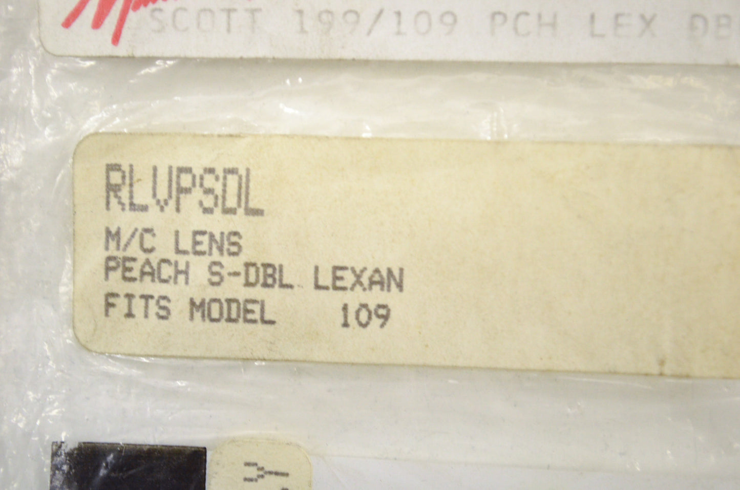 Scott RLVPSDL, 24-241 Replacement Lens Peach Double Lexan NOS