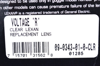 Scott 09-0343-01-0-CLR, 01285, 1200-416 Voltage Replacement Lens Clear NOS