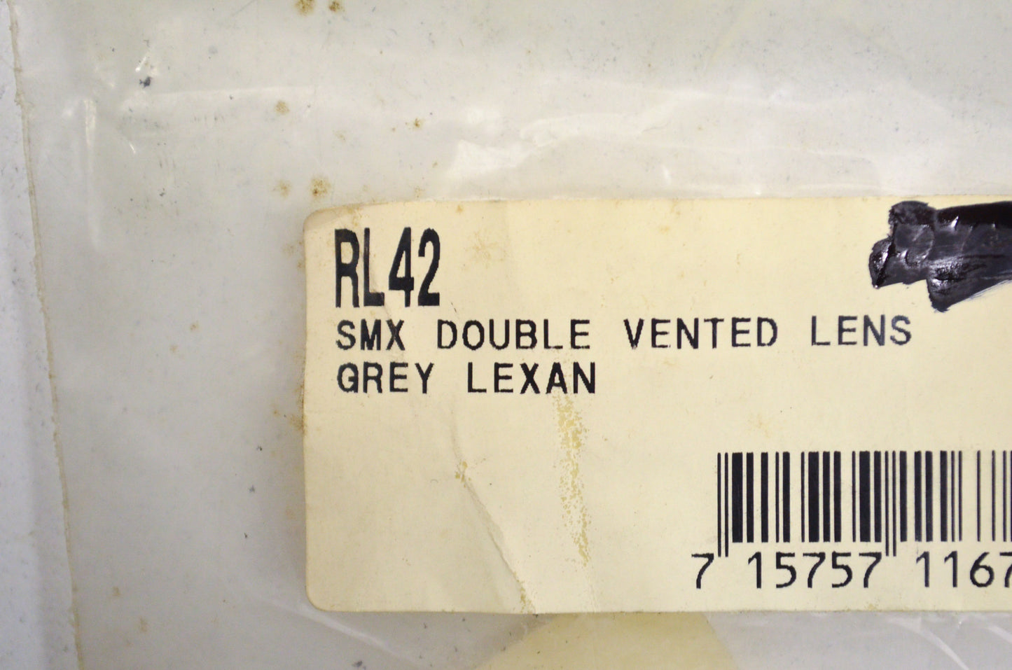 Scott RL42, 44313, 10108 SMX Double Vented Lens Grey Lexan NOS