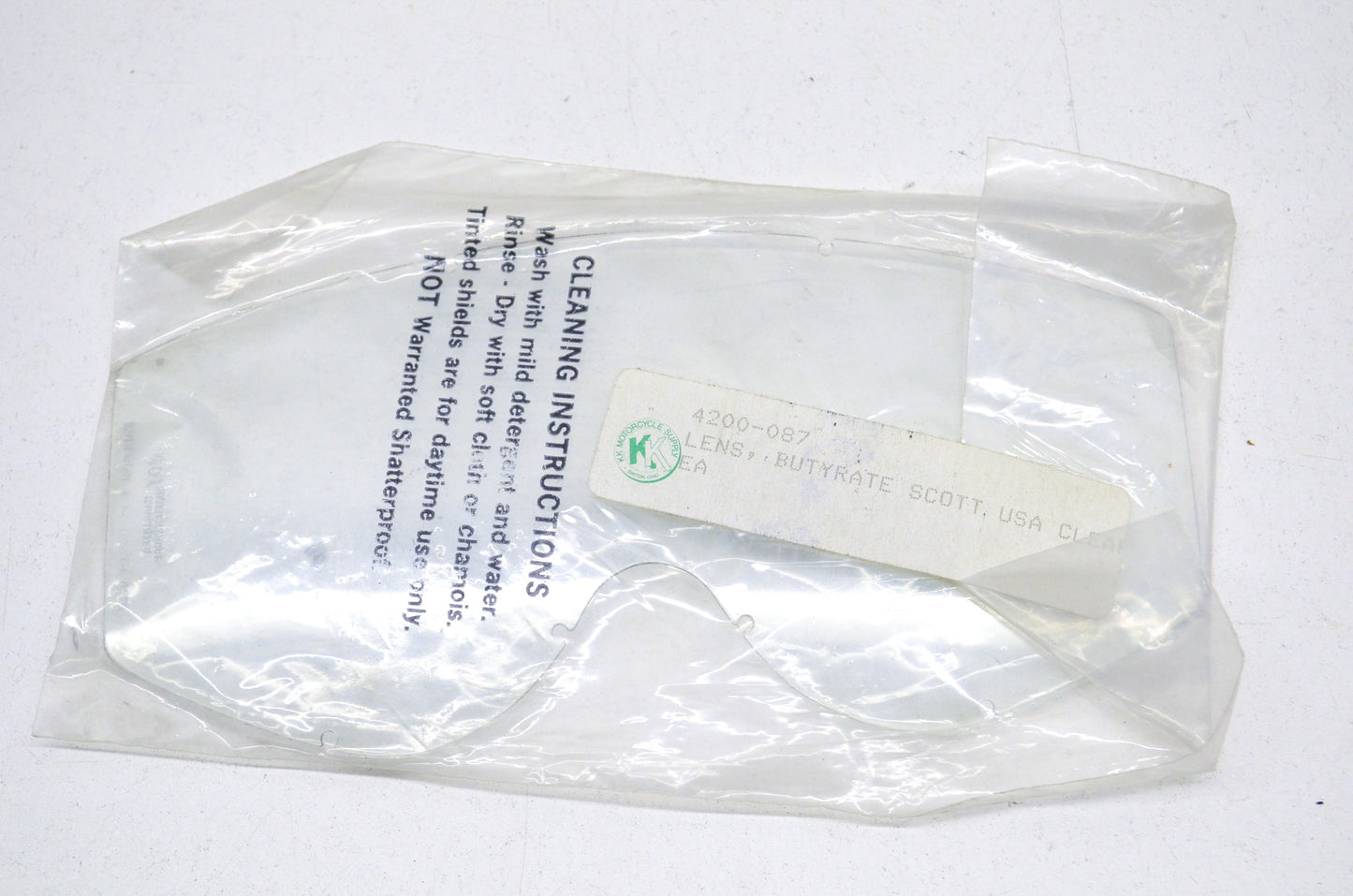 Scott 4200-087 Butyrate Clear Goggle Replacement Lens NOS