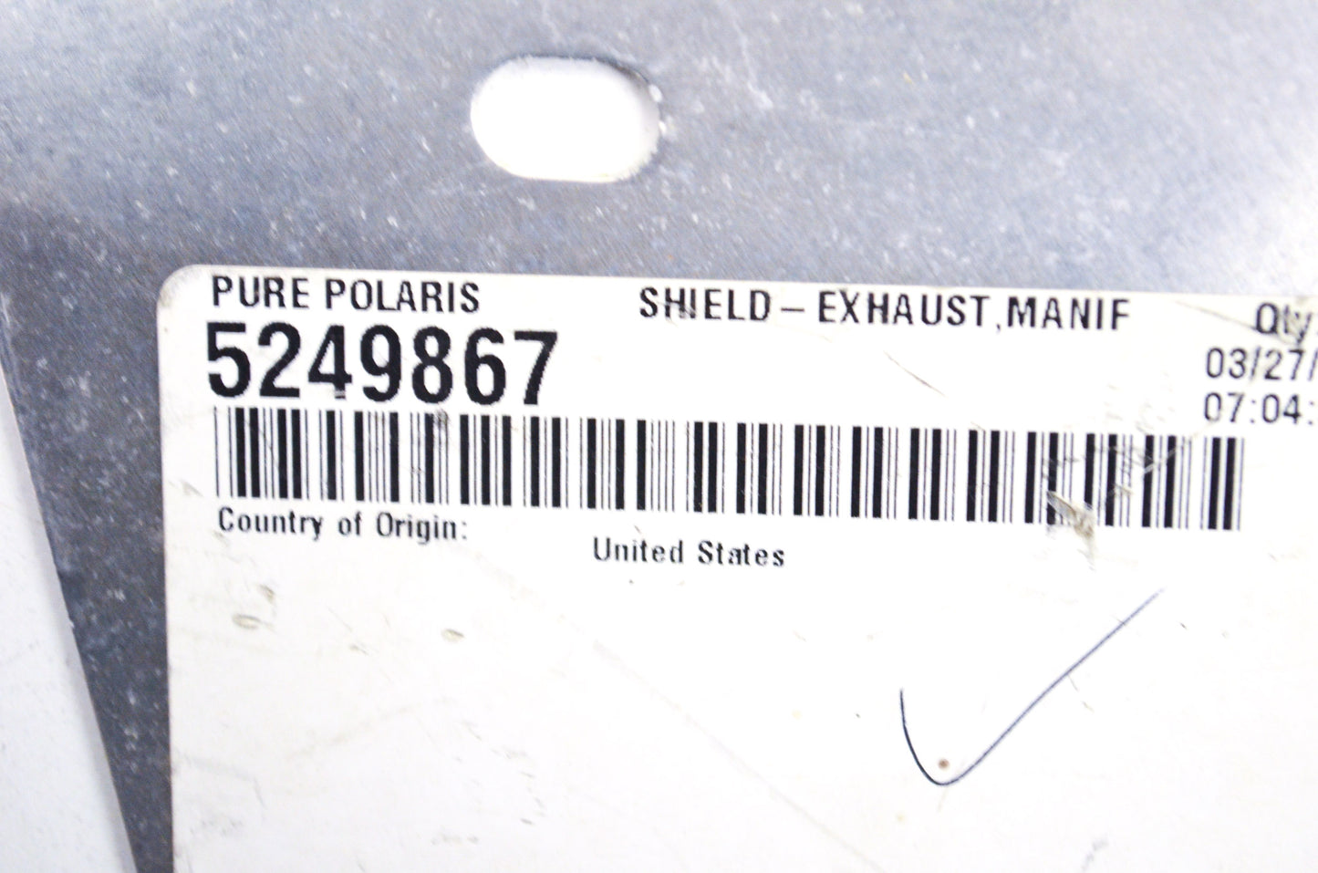 New OEM Polaris Exhaust Manifold Shield NOS