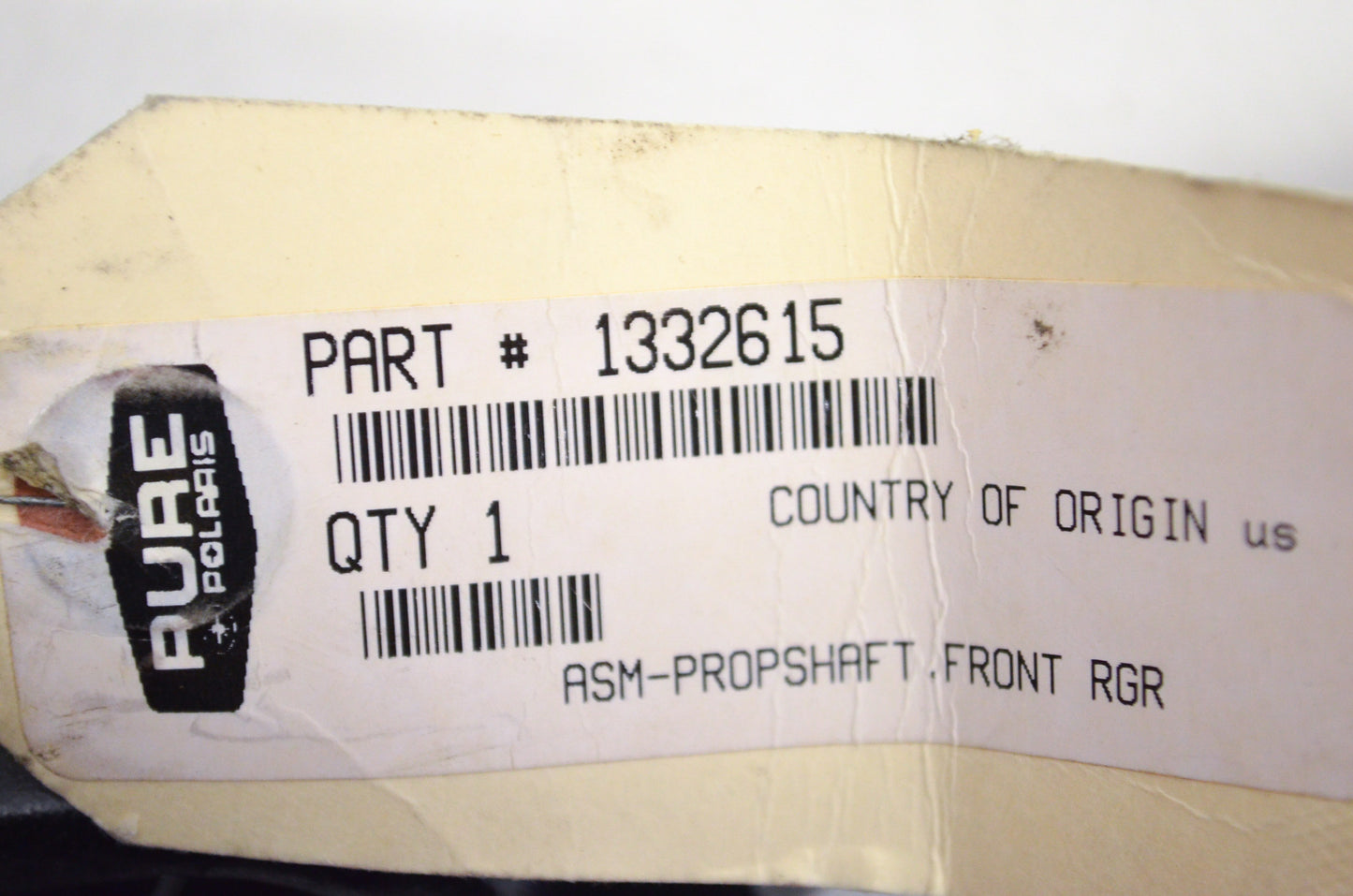 OEM Polaris 1332615 Front Prop Shaft Assembly NOS
