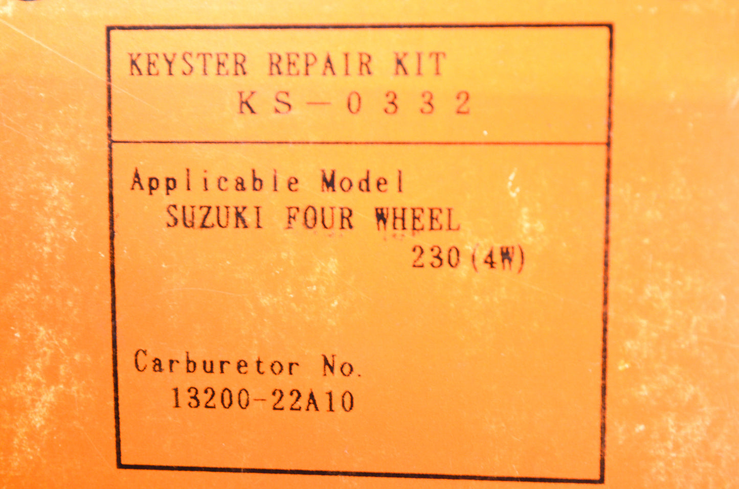 KeySter KS-0332, 7300-623 Suzuki Carburetor Repair Kit NOS