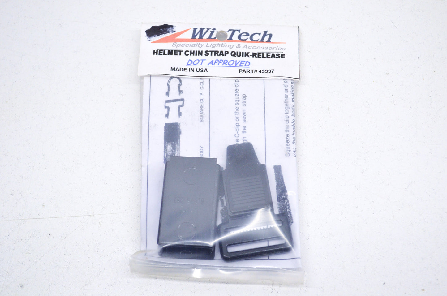 Wixtech 43337 Helmet Chin Strap Quik-Release NOS