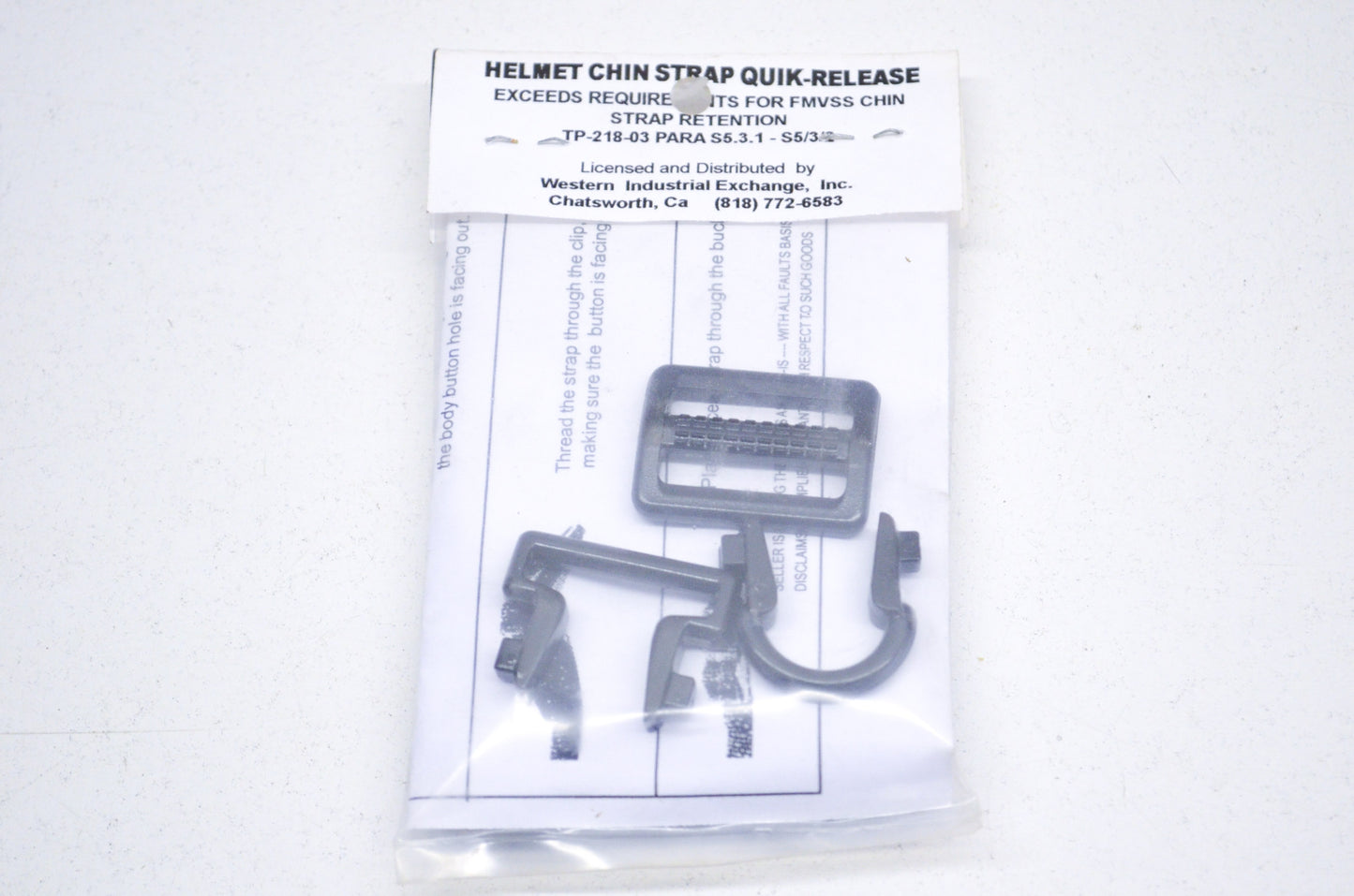 Wixtech 43337 Helmet Chin Strap Quik-Release NOS