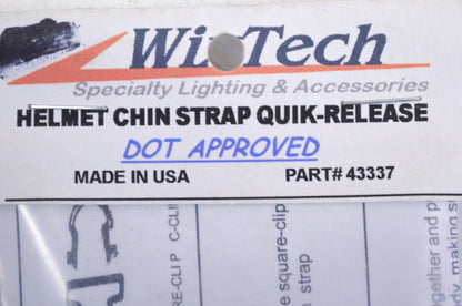 Wixtech 43337 Helmet Chin Strap Quik-Release NOS