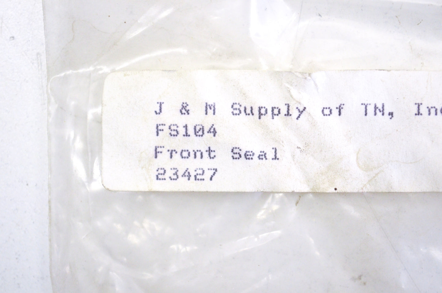 J&M FS104, 23427 Front Seal Qty 2 NOS