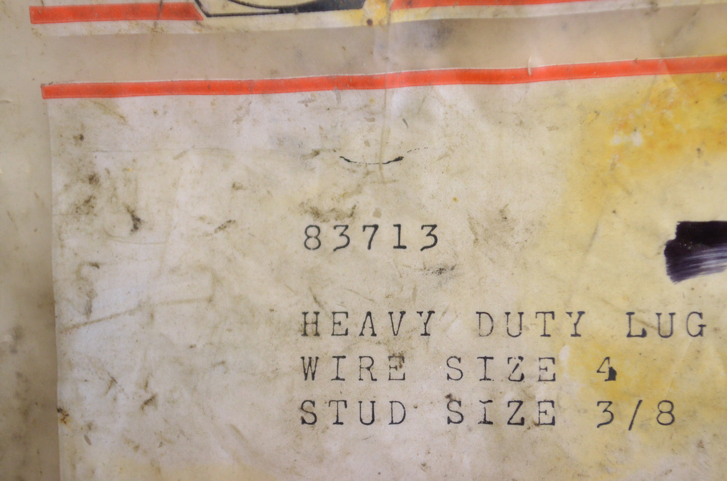 PAI 83713 Heavy Duty Lug Wire Size 4 Stud Size 3/8 Qty 3 NOS