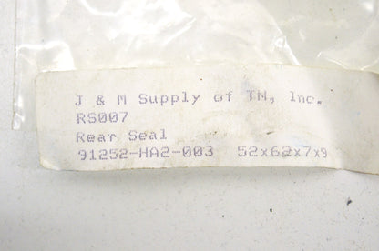 J&M RS007 Rear Seal Kit NOS