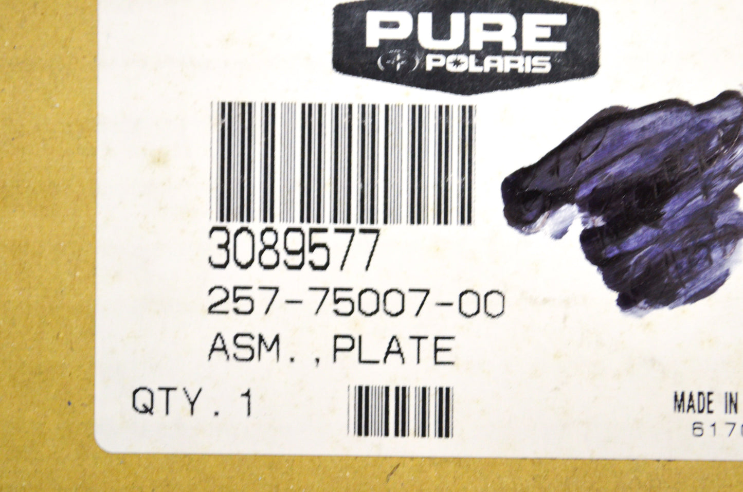 OEM Polaris 3089577 Plate Assembly NOS