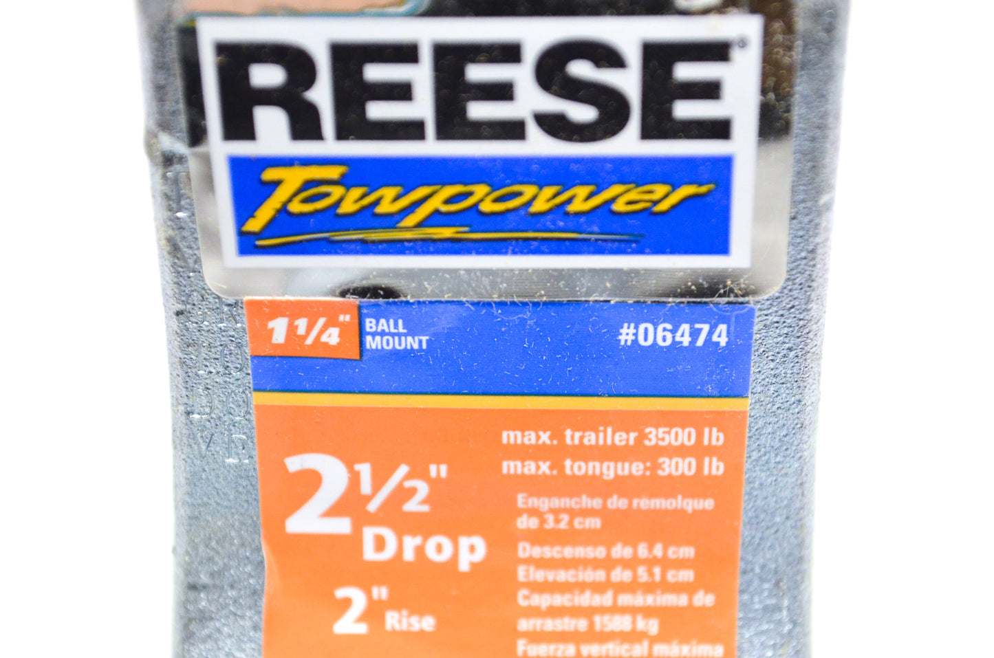 New Reese Towpower 1 1/4' Ball Mount 2 1/2' Drop Hitch NOS