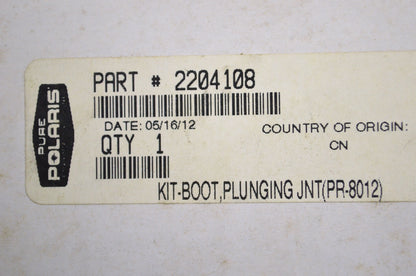 OEM Polaris 2204108 Plunging Joint Boot Kit (PR-8012) NOS